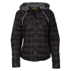 Klim Women's Upland Insulated Flannel Shirt -Klim Sales Store 3682 000 Black 20 20Asphalt 03