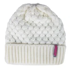 Klim Women's Pow Beanies -Klim Sales Store 4084 003 White KnockoutPink 01