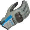 Klim Induction Leather Gloves - Cool Grey / Electric Blue Lemonade -Klim Sales Store klim induction leather gloves cool grey electric blue lemonade