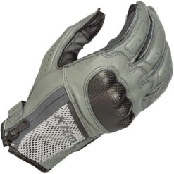 Klim Induction Leather Gloves - Monument Grey