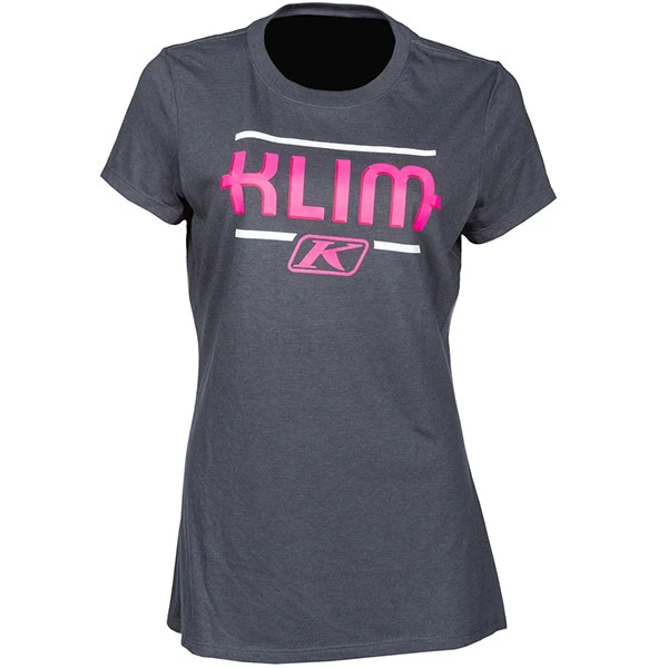 Klim Ladies Kute Corp SS T-Shirt - Charcoal / Knockout Pink 3 Klim Ladies Kute Corp SS T-Shirt - Charcoal / Knockout Pink