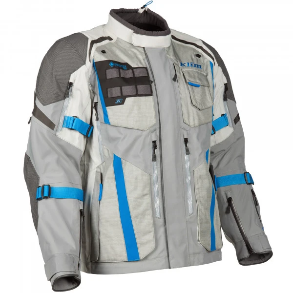 Klim Badlands Pro Gore-Tex Textile Jacket - Cool Gray / Electric Blue Lemonade 3 Klim Badlands Pro Gore-Tex Textile Jacket - Cool Gray / Electric Blue Lemonade