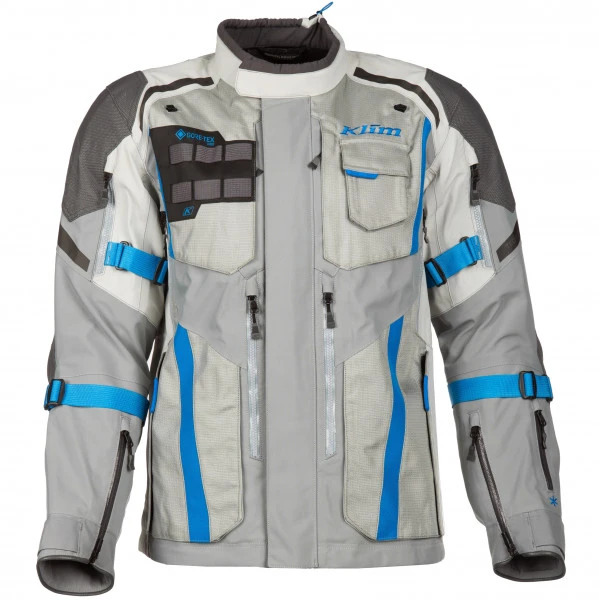 Klim Badlands Pro Gore-Tex Textile Jacket - Cool Gray / Electric Blue Lemonade 4 Klim Badlands Pro Gore-Tex Textile Jacket - Cool Gray / Electric Blue Lemonade - Image 2