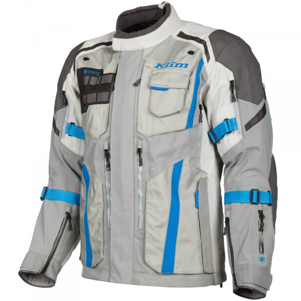 Klim Badlands Pro Gore-Tex Textile Jacket - Cool Gray / Electric Blue Lemonade 5 Klim Badlands Pro Gore-Tex Textile Jacket - Cool Gray / Electric Blue Lemonade - Image 3