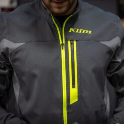 Klim Resilience Jacket - Asphalt / Hi Vis -Klim Sales Store klim base mid layer jacket resilience jacket asphalt hi vis lifestyle1