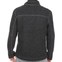 Klim Bighorn Canyon Wool Fleece 1/4 Zip Pullover - Black Heather -Klim Sales Store klim bighorn canyone wool fleece 1 4 zip black heather detail1