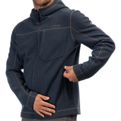 Klim Bighorn Canyon Wool Fleece Hoodie - Dress Blues Heather -Klim Sales Store klim bighorn canyone wool fleece hoodie dress blues heather detail2