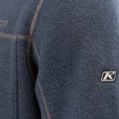 Klim Bighorn Canyon Wool Fleece Hoodie - Dress Blues Heather -Klim Sales Store klim bighorn canyone wool fleece hoodie dress blues heather detail6