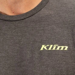 Klim Discovery Tri-Blend T-Shirt - Heathered Charcoal / Hi-Vis -Klim Sales Store klim discovery tri blend t shirt heathered charcoal hi vis lifestyle3