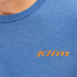 Klim Discovery Tri-Blend T-Shirt - Royal Frost / Golden Brown -Klim Sales Store klim discovery tri blend t shirt heathered royal golden brown lifestyle2