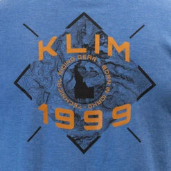 Klim Discovery Tri-Blend T-Shirt - Royal Frost / Golden Brown -Klim Sales Store klim discovery tri blend t shirt heathered royal golden brown lifestyle3