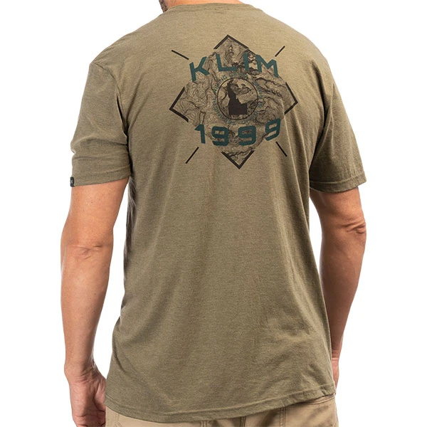 Klim Discovery Tri-Blend T-Shirt - Military Green Frost / Dark Sea 4 Klim Discovery Tri-Blend T-Shirt - Military Green Frost / Dark Sea - Image 2
