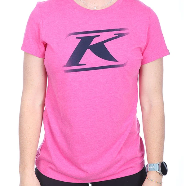 Klim Ladies Drift Tri-Blend T-Shirt - Fuchsia Frost / Dress Blues 3 Klim Ladies Drift Tri-Blend T-Shirt - Fuchsia Frost / Dress Blues