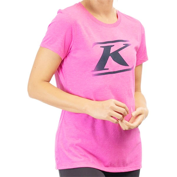 Klim Ladies Drift Tri-Blend T-Shirt - Fuchsia Frost / Dress Blues 4 Klim Ladies Drift Tri-Blend T-Shirt - Fuchsia Frost / Dress Blues - Image 2