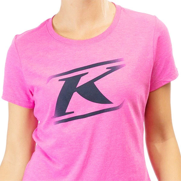Klim Ladies Drift Tri-Blend T-Shirt - Fuchsia Frost / Dress Blues 6 Klim Ladies Drift Tri-Blend T-Shirt - Fuchsia Frost / Dress Blues - Image 4