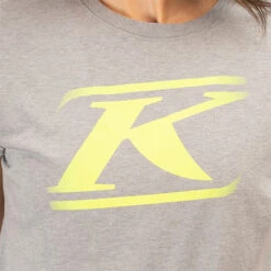 Klim Ladies Drift Tri-Blend T-Shirt - Heathered Grey / Hi-Vis -Klim Sales Store klim drift tri blend t shirt heathered grey hi vis detail3