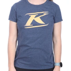 Klim Ladies Drift Tri-Blend T-Shirt - Navy Frost / Mock Orange