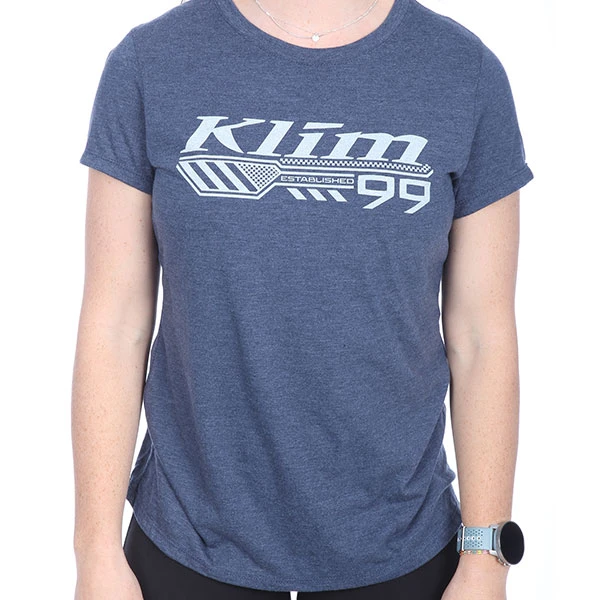 Klim Ladies Foundation Tri-Blend T-Shirt - Navy Frost / Papyrus 3 Klim Ladies Foundation Tri-Blend T-Shirt - Navy Frost / Papyrus