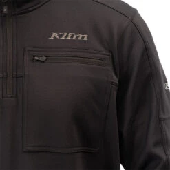 Klim Glacier 1/4 Zip Pullover - Black -Klim Sales Store klim glacier casual 1 4 zip black detail2