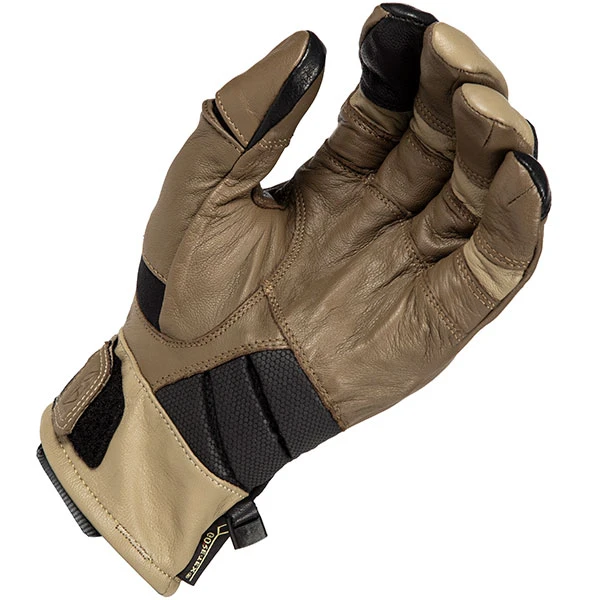 Klim Adventure Gore-Tex Short Leather Gloves - Tan 4 Klim Adventure Gore-Tex Short Leather Gloves - Tan - Image 2