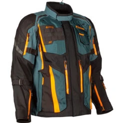 Klim Badlands Pro Gore-Tex Textile Jacket - Petrol / Strike Orange -Klim Sales Store klim jacket textile badlands pro gore petrol strike orange detail2
