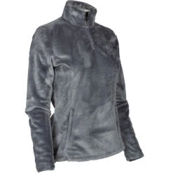 Klim Ladies Cascade 1/4 Zip Top - Monument Grey -Klim Sales Store klim ladies cascade 1 4 zip top monument grey crystal blue detail2