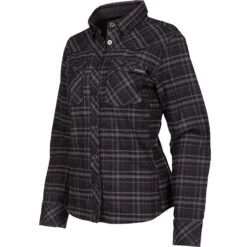 Klim Ladies Upland Flannel Shirt - Black / Asphalt