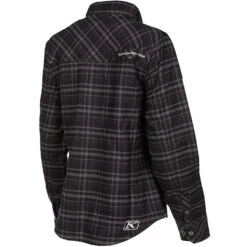 Klim Ladies Upland Flannel Shirt - Black / Asphalt -Klim Sales Store klim ladies upland flannel shirt black asphalt detail3