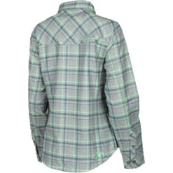 Klim Ladies Upland Flannel Shirt - Monument Gray / Wintermint -Klim Sales Store klim ladies upland flannel shirt monument grey wintermint detail3