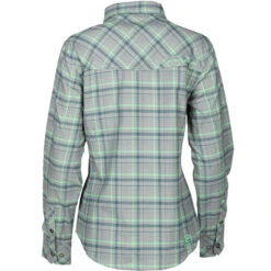 Klim Ladies Upland Flannel Shirt - Monument Gray / Wintermint -Klim Sales Store klim ladies upland flannel shirt monument grey wintermint detail4