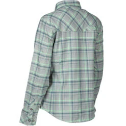 Klim Ladies Upland Flannel Shirt - Monument Gray / Wintermint -Klim Sales Store klim ladies upland flannel shirt monument grey wintermint detail5