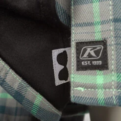 Klim Ladies Upland Flannel Shirt - Monument Gray / Wintermint -Klim Sales Store klim ladies upland flannel shirt monument grey wintermint detail7