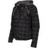 Klim Ladies Upland Insulated Flannel Shirt - Black / Asphalt -Klim Sales Store klim ladies upland insulated flannel shirt black asphalt