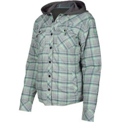 Klim Ladies Upland Insulated Flannel Shirt - Monument Grey / Wintermint