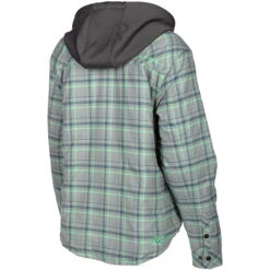 Klim Ladies Upland Insulated Flannel Shirt - Monument Grey / Wintermint -Klim Sales Store klim ladies upland insulated flannel shirt monument grey wintermint detail3
