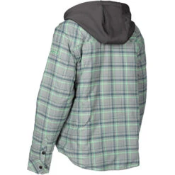 Klim Ladies Upland Insulated Flannel Shirt - Monument Grey / Wintermint -Klim Sales Store klim ladies upland insulated flannel shirt monument grey wintermint detail5