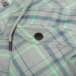 Klim Ladies Upland Insulated Flannel Shirt - Monument Grey / Wintermint -Klim Sales Store klim ladies upland insulated flannel shirt monument grey wintermint detail7