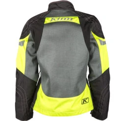 Klim Ladies Avalon Textile Jacket - Black / Fluo Yellow -Klim Sales Store klim ladies jacket avalon grey fluo yellow detail2