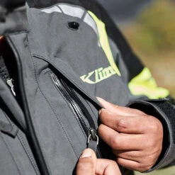 Klim Ladies Gore-Tex Latitude Textile Jacket - Hi-Vis -Klim Sales Store klim ladies jacket latitude hi vis lifestyle3