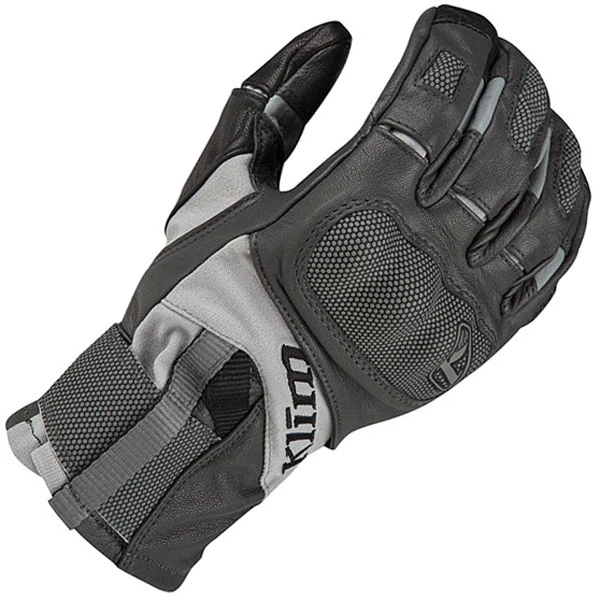 Klim Adventure Gore-Tex Short Leather Gloves - Asphalt 3 Klim Adventure Gore-Tex Short Leather Gloves - Asphalt