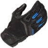 Klim Baja S4 Leather Gloves - Black / Kinetik Blue -Klim Sales Store klim leather gloves baja s4 kinetik blue