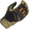 Klim Baja S4 Leather Gloves - Sage / Strike Orange -Klim Sales Store klim leather gloves baja s4 sage strike orange