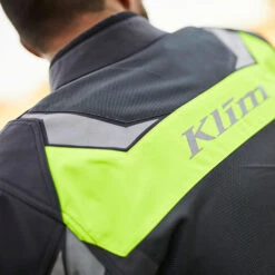 Klim Induction Pro Textile Jacket - Asphalt / Hi Vis -Klim Sales Store klim textile jacket induction pro asphalt hi vis lifestyle7