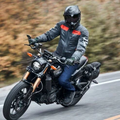 Klim Induction Pro Textile Jacket - Asphalt / Redrock -Klim Sales Store klim textile jacket induction pro asphalt redrock lifestyle1