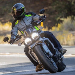 Klim Induction Textile Jacket - Hi Vis / Monument Grey -Klim Sales Store klim textile jacket induction hi viz monument gray lifestyle1