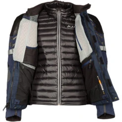 Klim Kodiak Gore-Tex Textile Jacket - Navy Blue / Monument Grey -Klim Sales Store klim textile jacket kodiak gore tex waterproof navy blue monument grey detail2