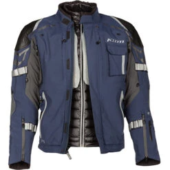 Klim Kodiak Gore-Tex Textile Jacket - Navy Blue / Monument Grey -Klim Sales Store klim textile jacket kodiak gore tex waterproof navy blue monument grey detail4