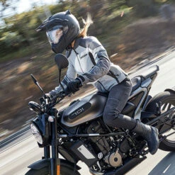 Klim Ladies Avalon Textile Jacket - Monument Grey / Cool Grey -Klim Sales Store klim textile jacket ladies avalon monument grey cool grey lifestyle2