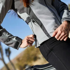 Klim Ladies Avalon Textile Jacket - Monument Grey / Cool Grey -Klim Sales Store klim textile jacket ladies avalon monument grey cool grey lifestyle3