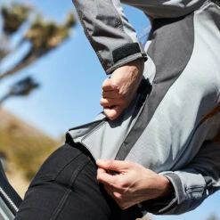 Klim Ladies Avalon Textile Jacket - Monument Grey / Cool Grey -Klim Sales Store klim textile jacket ladies avalon monument grey cool grey lifestyle4